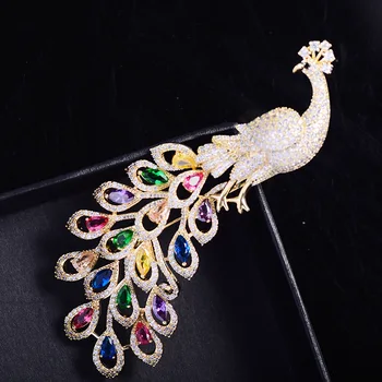 High Quality Cubic Zirconia Peacock Brooch Pin ,Crystals Bird Broach for Women Jewelry Dress Accessories BR04192
High Quality Cubic Zirconia Peacock Brooch Pin ,Crystals Bird Broach for Women Jewelry Dress Accessories BR04192