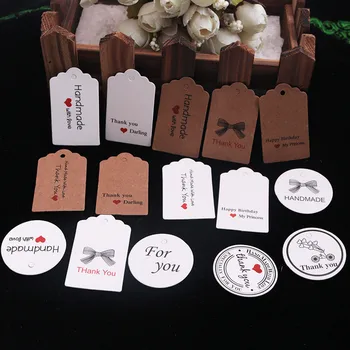 100PCS/lot White Brown Kraft Paper Cardboard Jewelry Hang Tags with String Clothing Baking Garment Tags DIY Accessories
100PCS/lot White Brown Kraft Paper Cardboard Jewelry Hang Tags with String Clothing Baking Garment Tags DIY Accessories