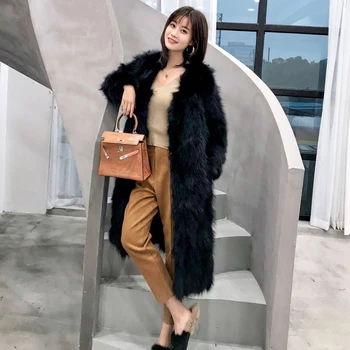 

Natural Fox Fur Coat Women Winter Warm Thick Fur Jacket Top Quality Furry Casacas Para Mujer Invierno 2020 5299 MF365