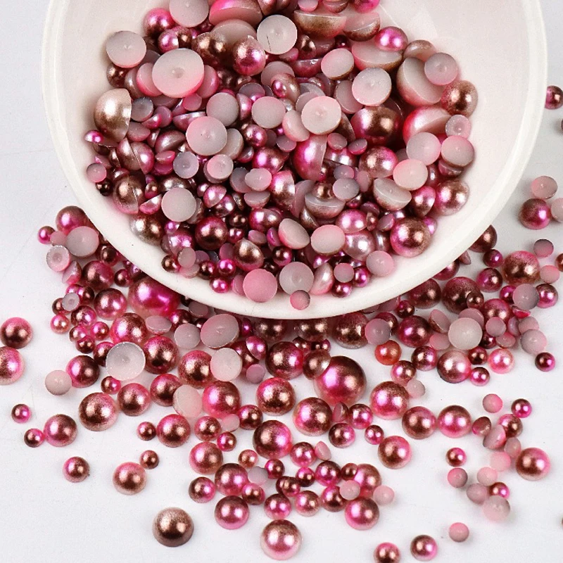 1000pcs Semicircle Pearl Nail Art Charms Decorations 3.0-5.0mm Colorful Mermaid Gradient Gems Flat Back Manicure Rhinestones#J1
1000pcs Semicircle Pearl Nail Art Charms Decorations 3.0-5.0mm Colorful Mermaid Gradient Gems Flat Back Manicure Rhinestones#J1