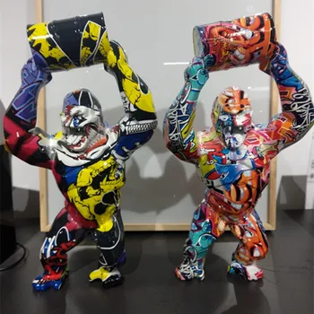 GRAFFITI GORILLA SCULPTURE GEOMETRIC FRP 40CM Huge MONKEY KING KONG STATUE MODERN BIRTHDAY GIFT FOR WEDDING rustic home decor
GRAFFITI GORILLA SCULPTURE GEOMETRIC FRP 40CM Huge MONKEY KING KONG STATUE MODERN BIRTHDAY GIFT FOR WEDDING rustic home decor