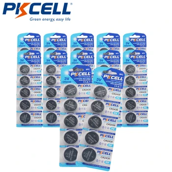 60Pcs 12Cards PKCELL CR2430 Lithium Button Coin Batteries 3V CR2430 DL2430 2430 Button Battery For Watch Toy Headphone
60Pcs 12Cards PKCELL CR2430 Lithium Button Coin Batteries 3V CR2430 DL2430 2430 Button Battery For Watch Toy Headphone