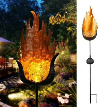 LED Solar Flame Light Metal LED Garden Light Flame Lights Waterproof Solar Effect Lights Lamp Outdoor Light Landscape Decor M9V9
LED Solar Flame Light Metal LED Garden Light Flame Lights Waterproof Solar Effect Lights Lamp Outdoor Light Landscape Decor M9V9
