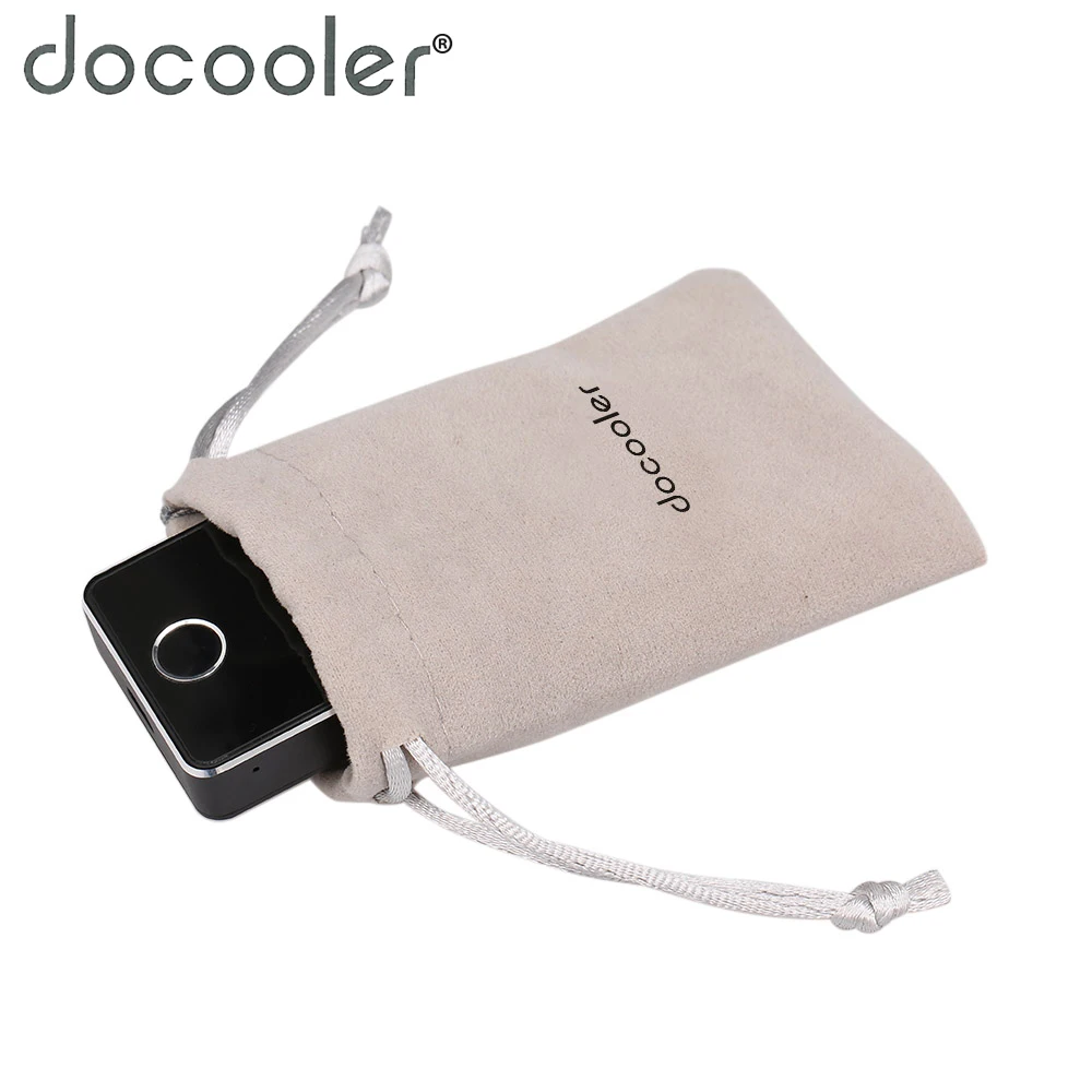 Docooler Earphone Storage Bag Travel Carrying For Earbuds USB Cable Mp3 Mp4 Small Drawstring Flocked Protection Pouch 10*7CM | Электроника