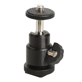 Mini Hot Shoe Holder Ball Head Stand DSLR Camera Tripod (360 Degree rotation) Black 
Mini Hot Shoe Holder Ball Head Stand DSLR Camera Tripod (360 Degree rotation) Black