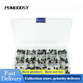 15Value TO-92 Transistor Assorted Kit 2N2222 S9012 S9013 S9014 S8050 S8550 2N3904 2N3906 2N5401 2N5551 A42 A92 A1015 C1815 13001
15Value TO-92 Transistor Assorted Kit 2N2222 S9012 S9013 S9014 S8050 S8550 2N3904 2N3906 2N5401 2N5551 A42 A92 A1015 C1815 13001