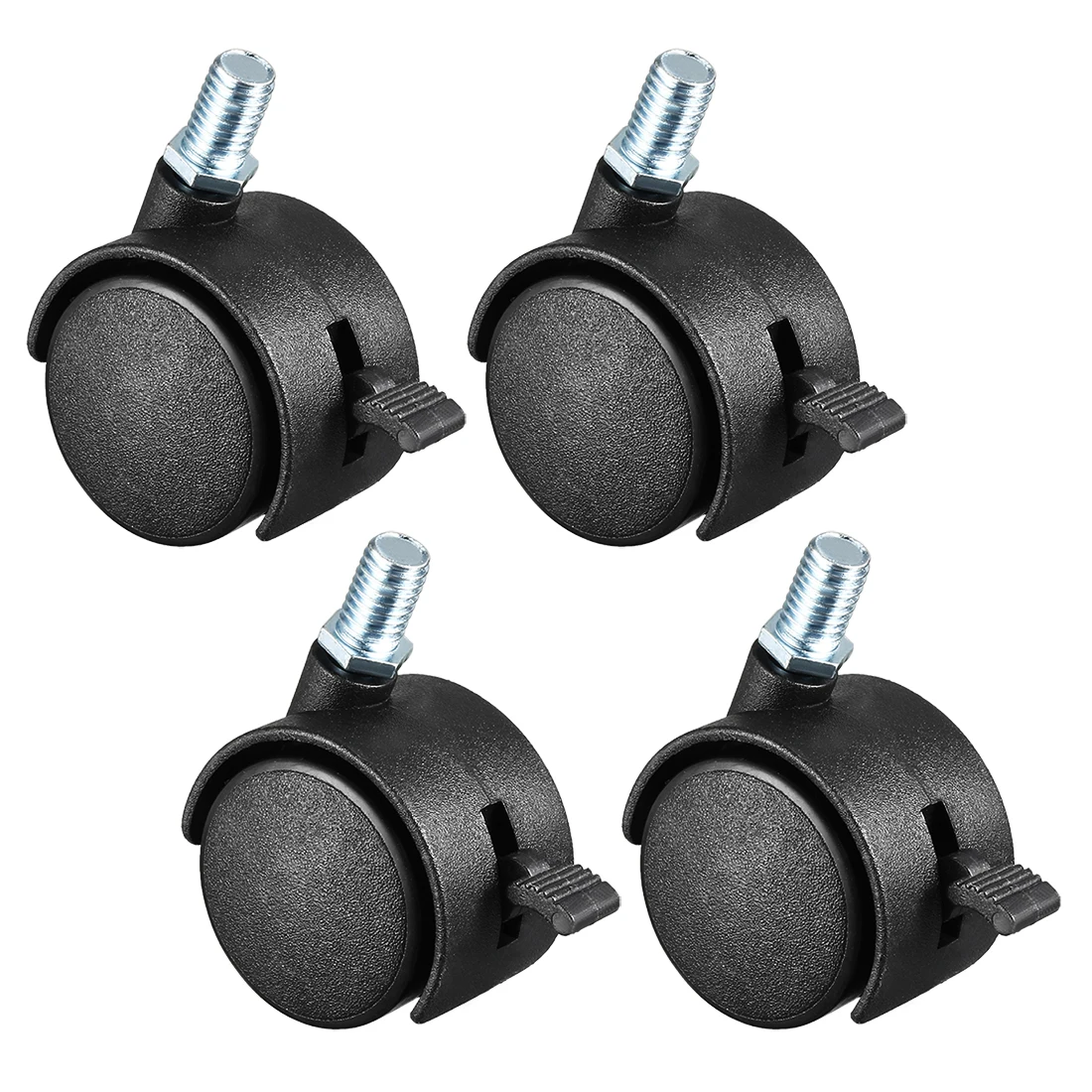 uxcell 4 Pcs 1.5 Inch Swivel Caster Wheels Nylon 360 Degree Threaded Stem Caster Wheel with Brake, M8 x 13mm, 33lb Capacity
uxcell 4 Pcs 1.5 Inch Swivel Caster Wheels Nylon 360 Degree Threaded Stem Caster Wheel with Brake, M8 x 13mm, 33lb Capacity