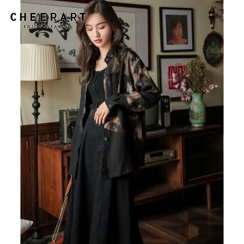 Cheerart Tie Dye Long Sleeve Blouse Women Fall 2019 Button Down Shirt Designer Loose Top Patchwork Blouse Fashion
Cheerart Tie Dye Long Sleeve Blouse Women Fall 2019 Button Down Shirt Designer Loose Top Patchwork Blouse Fashion