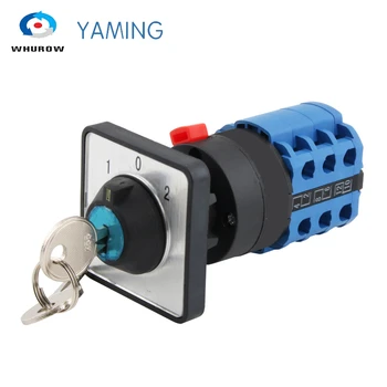 LW26-20/3 Combined Selector Control Circuit 3 Positions Single Hole Install With Key 20A 380V Reverse Forward Rotary Cam Switch
LW26-20/3 Combined Selector Control Circuit 3 Positions Single Hole Install With Key 20A 380V Reverse Forward Rotary Cam Switch