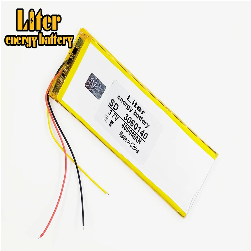 

3 line 3.7v,4000mah,3060140 3065140 Polymer Lithium Ion / Li-ion Battery For Tablet Pc,power Bank,cell Phone,speaker