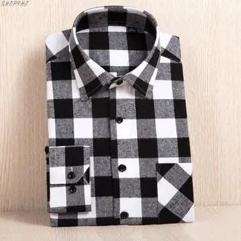 Soft Comfortable Spring Male Slim Fit Business Casual Long-sleeved Shirts New Men's Plaid Flannel Shirt Plus Size 5XL 6XL 
Soft Comfortable Spring Male Slim Fit Business Casual Long-sleeved Shirts New Men's Plaid Flannel Shirt Plus Size 5XL 6XL