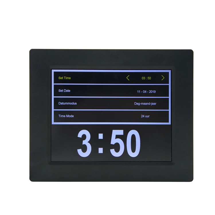 8 inch impaired vision with battery backup 3 medicine reminder wall digital calendar clock
8 inch impaired vision with battery backup 3 medicine reminder wall digital calendar clock