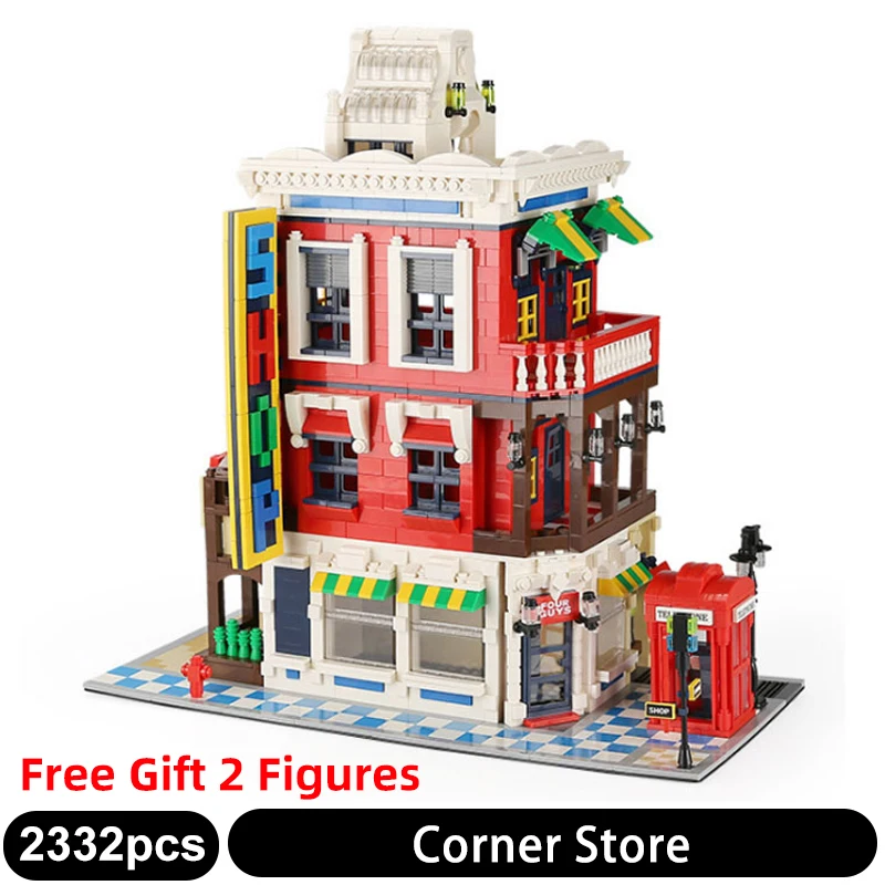 6311 2332PCS City Street View Corner shop Convenience Store Model Building Blocks Classic Architecture Toys for children Gifts
6311 2332PCS City Street View Corner shop Convenience Store Model Building Blocks Classic Architecture Toys for children Gifts