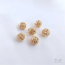 14k Gold hollow out flower ball peach heart round bead DIY string decoration bead separation accessories Bracelet loose bead
14k Gold hollow out flower ball peach heart round bead DIY string decoration bead separation accessories Bracelet loose bead
