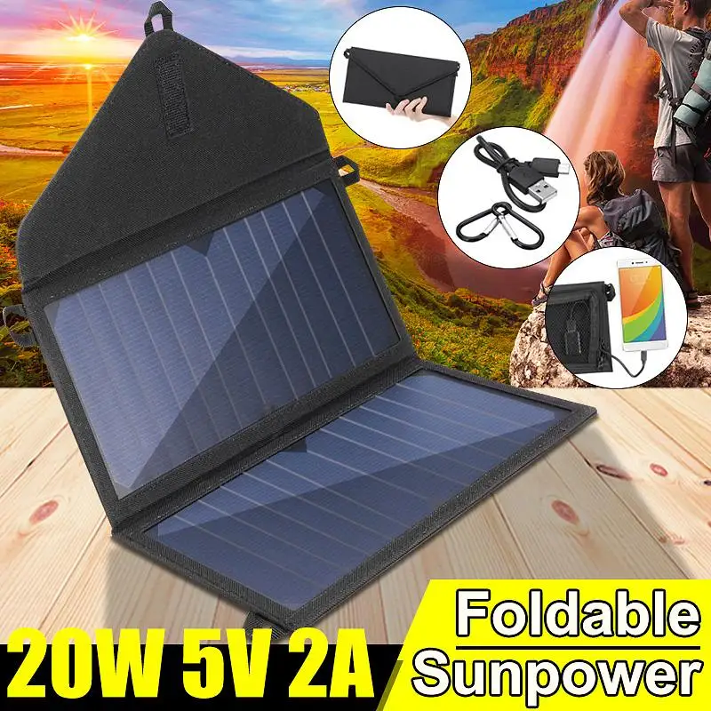 Portable Solar Panel 20W Folding Solar Cell Charger USB IP65 Charging Line External Outdoor Charger for Camping Hiking Traveling
Portable Solar Panel 20W Folding Solar Cell Charger USB IP65 Charging Line External Outdoor Charger for Camping Hiking Traveling