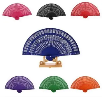 

100pcs Chinese sandalwood fans Promotional hand fans Fancy wedding favors 8 inches available