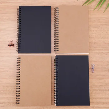 Vintage Spiral Coil Paper Notepad Drawing Painting Graffiti Soft Cover Black Paper Sketchbook Notebook Office School Supplies
Vintage Spiral Coil Paper Notepad Drawing Painting Graffiti Soft Cover Black Paper Sketchbook Notebook Office School Supplies