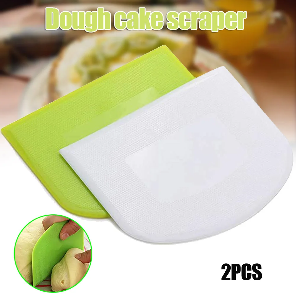 Newly 2 Pcs Dough Scraper Bowl Cutter Multipurpose for Bread Cake Fondant VA88 | Дом и сад