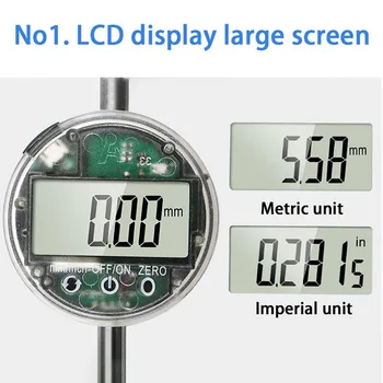 LED Dial indicator 0-25.4mm 0-12.7mm Electronic Micrometer 0.01mm Digital Micrometro Dial Indicator Depth Measuring Tools 
LED Dial indicator 0-25.4mm 0-12.7mm Electronic Micrometer 0.01mm Digital Micrometro Dial Indicator Depth Measuring Tools