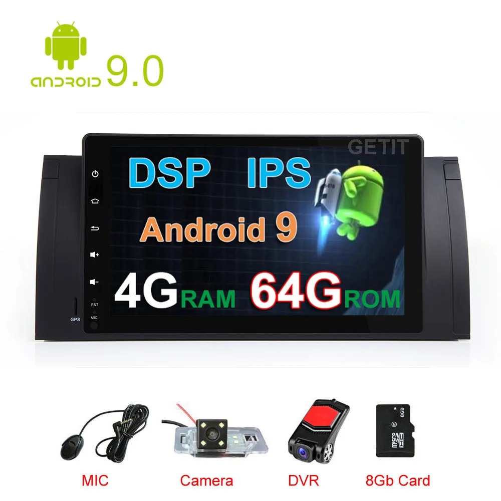 DSP IPS 64G Car DVD Stereo Multimedia Android 9 for BMW E39 E53 M5 X5 with Radio WiFi BT GPS Navigation
DSP IPS 64G Car DVD Stereo Multimedia Android 9 for BMW E39 E53 M5 X5 with Radio WiFi BT GPS Navigation