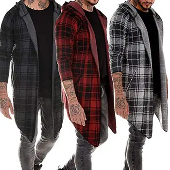 Men's Autumn Winter Sweatshirt Long Sleeve Plaid Hooded Sweatshirt Streetwear Casual Outwear sudadera hombre толстовка мужская 
Men's Autumn Winter Sweatshirt Long Sleeve Plaid Hooded Sweatshirt Streetwear Casual Outwear sudadera hombre толстовка мужская