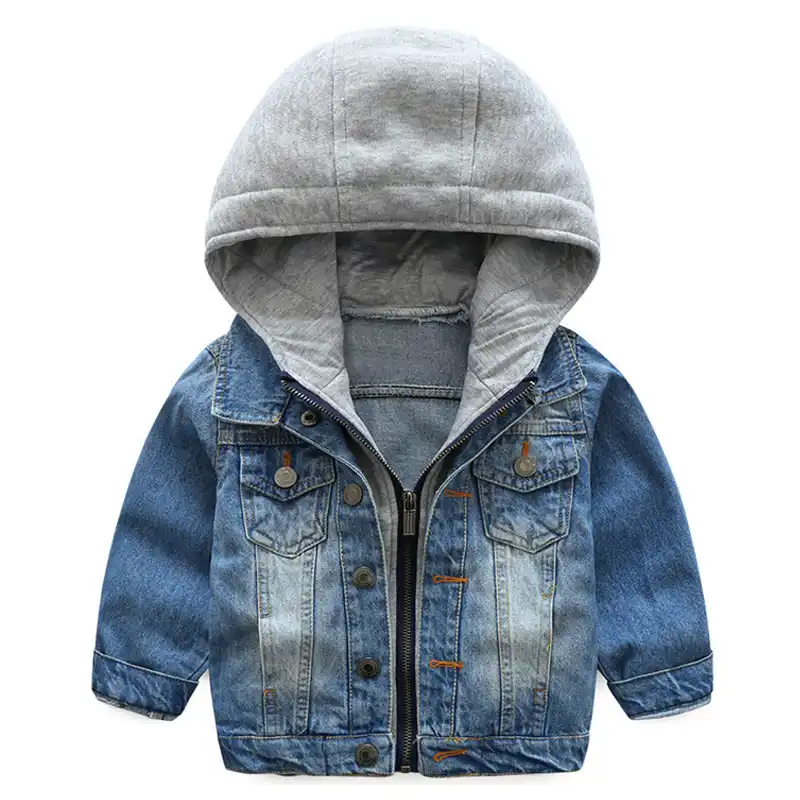 girls hooded denim jacket