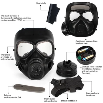 Gas Mask Anti Poisonous Odor Helmet Double Filter Gas Mask CS Tactical Face Eye Mouth Breathe Guard Mask With Fan Protect Helmet
Gas Mask Anti Poisonous Odor Helmet Double Filter Gas Mask CS Tactical Face Eye Mouth Breathe Guard Mask With Fan Protect Helmet