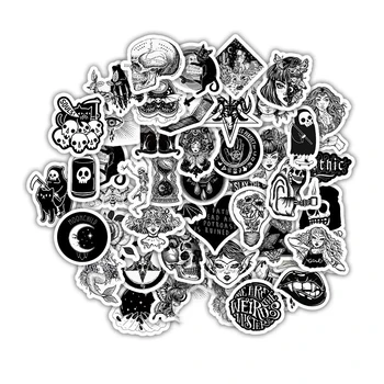 50Pcs Black Thriller Horror Style Skeleton Beauty Gothic Sticker for Luggage Laptop Refrigerator Bicycle Punk Locomotive Moto 
50Pcs Black Thriller Horror Style Skeleton Beauty Gothic Sticker for Luggage Laptop Refrigerator Bicycle Punk Locomotive Moto