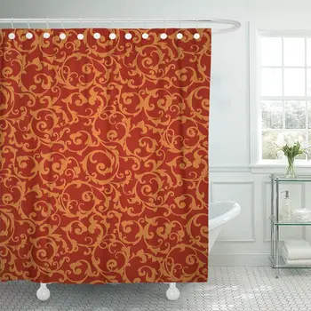 Orange Pattern Red Carpet Baroque Damask Ornate Wall Bathroom Curtain Waterproof Polyester Fabric 72 x 78 inches Set with Hooks
Orange Pattern Red Carpet Baroque Damask Ornate Wall Bathroom Curtain Waterproof Polyester Fabric 72 x 78 inches Set with Hooks