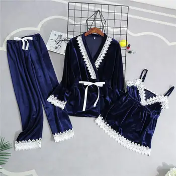2020 Women's 3 Pieces Pajamas Sets Emulation velvet Pijama Print Pyjamas Women Sleepwear winter Homewear
2020 Women's 3 Pieces Pajamas Sets Emulation velvet Pijama Print Pyjamas Women Sleepwear winter Homewear
