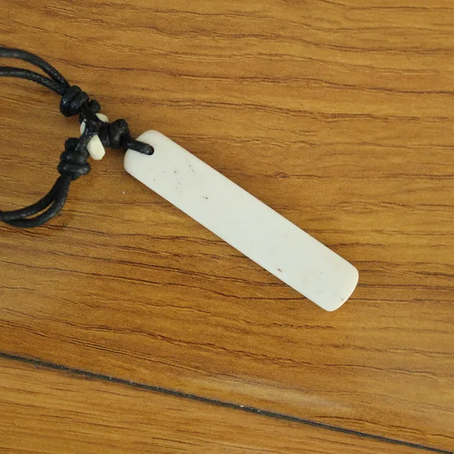 Pendentif amulette tibétain pour homme, Yak Sophia, pendentif Sister Mantra sculpté, blanc, Om Mani Padme Hum, PN063 2