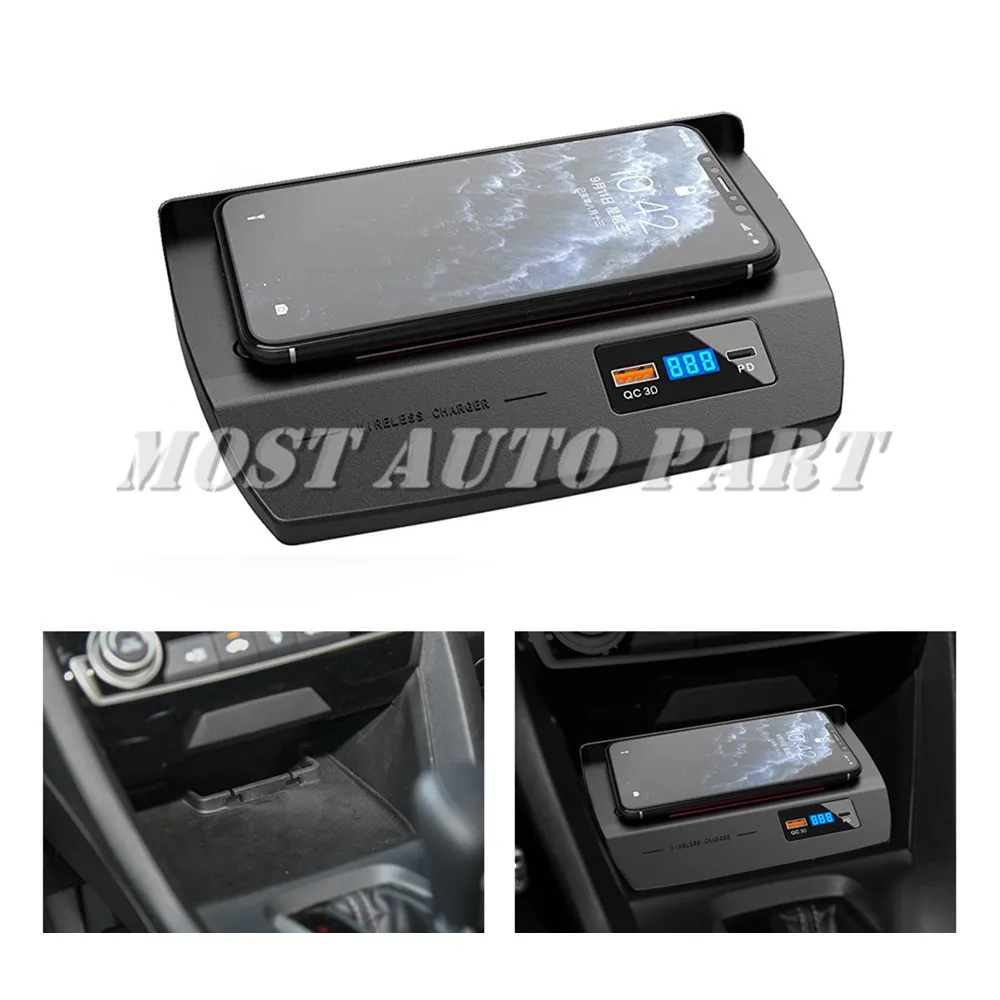 Interior Car Wireless Charger Phone Charger Center Console Trim For Honda Civic 2016-2021 1pcs LHD
Interior Car Wireless Charger Phone Charger Center Console Trim For Honda Civic 2016-2021 1pcs LHD