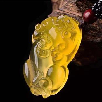 Natural Yellow Agate Pixiu Pendant Beads Necklace Charm Jewellery Fashion Accessories Hand-Carved Man Woman Lucky Amulet Gift
Natural Yellow Agate Pixiu Pendant Beads Necklace Charm Jewellery Fashion Accessories Hand-Carved Man Woman Lucky Amulet Gift