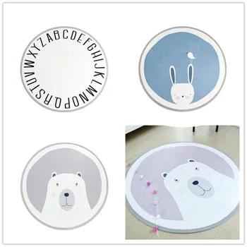 26 English Letters Rabbit Bear Printed Baby Kids Play Mats Round Anti-slip Child Game Rugs Toys Crawling Carpet Floor Carpet
26 English Letters Rabbit Bear Printed Baby Kids Play Mats Round Anti-slip Child Game Rugs Toys Crawling Carpet Floor Carpet