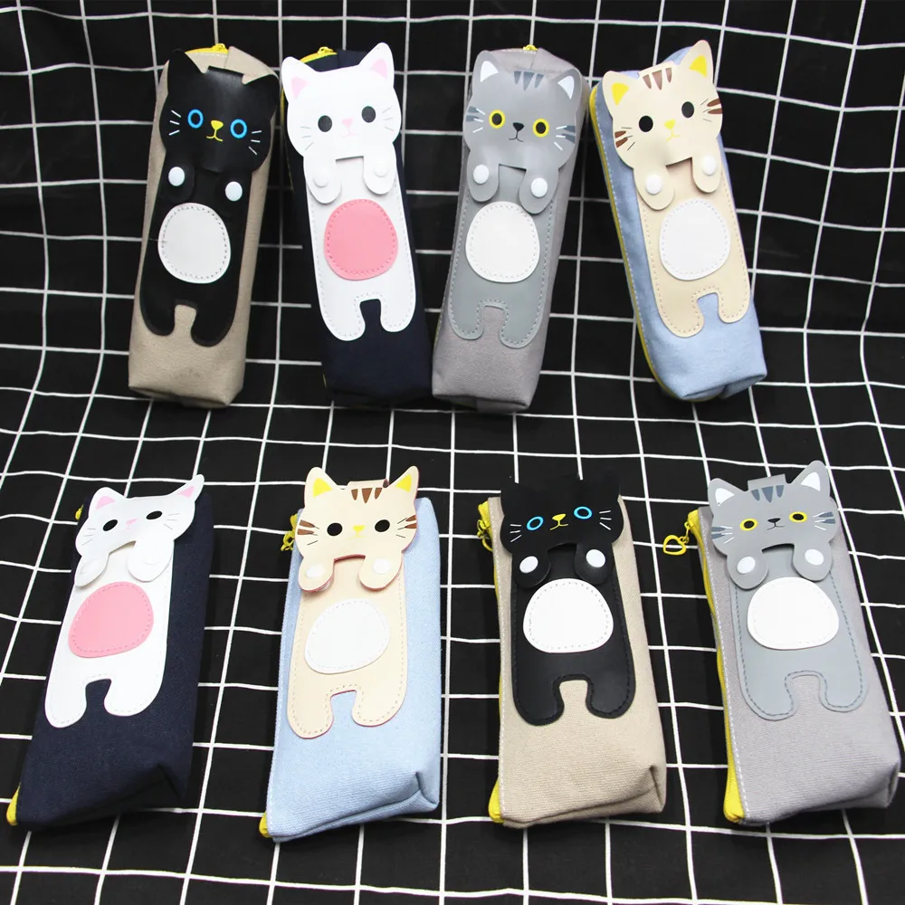 South Korea Papa Cute Cat Pencil Case Creative Cartoon Canvas Student Large Capacity Zipper Stationery Pencil Box 
South Korea Papa Cute Cat Pencil Case Creative Cartoon Canvas Student Large Capacity Zipper Stationery Pencil Box