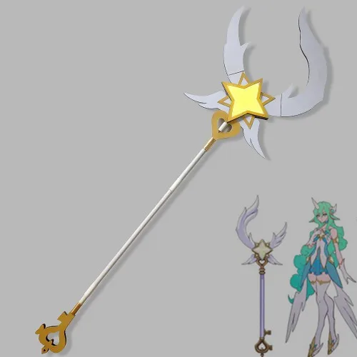 Игра LOL Star Guardian Soraka косплей реквизит ПВХ палочка персонала оружие на Хэллоуин для