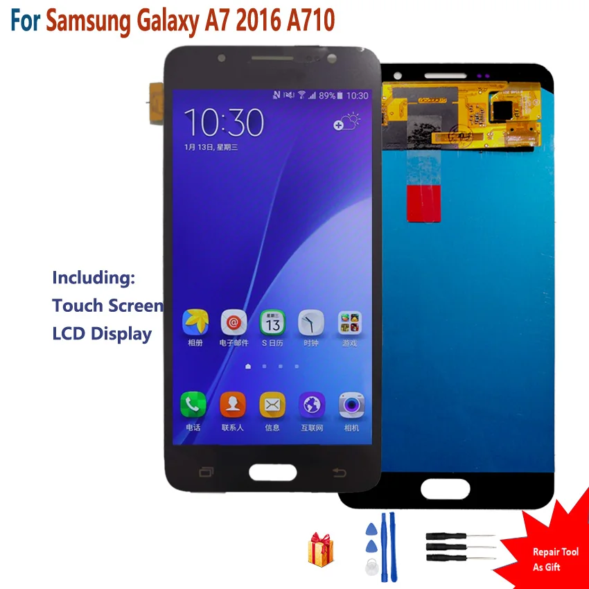 Amoled Display For SAMSUNG Galaxy A7 2016 A710 Display Touch Screen LCD Display Digitizer Assembly For SAMSUNG Galaxy A7 2016
Amoled Display For SAMSUNG Galaxy A7 2016 A710 Display Touch Screen LCD Display Digitizer Assembly For SAMSUNG Galaxy A7 2016
