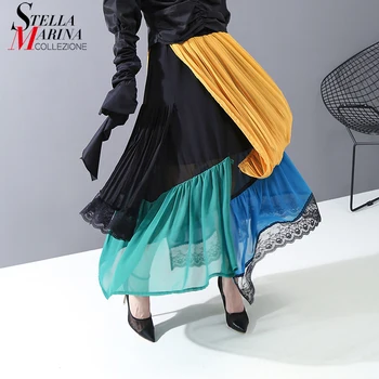 New 2020 Women High Waist Colorful Patchwork Chiffon Dress A-Line Mid Calf Length Ladies Stylish Casual Long Skirt Femme 5952
New 2020 Women High Waist Colorful Patchwork Chiffon Dress A-Line Mid Calf Length Ladies Stylish Casual Long Skirt Femme 5952