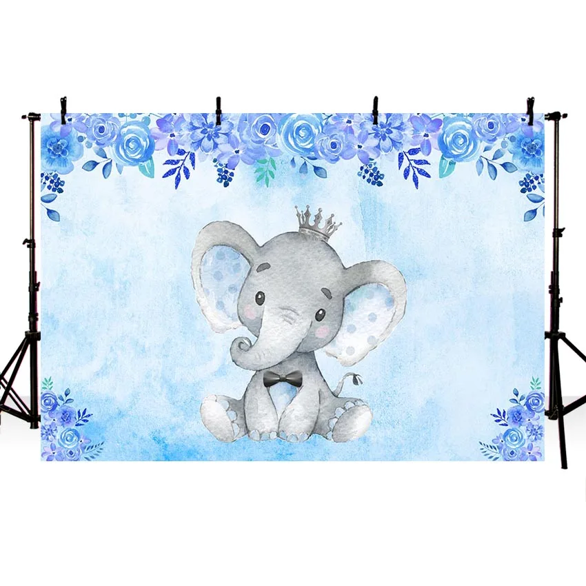 Photography Background Blue Flowers Boy Elephant Baby Shower Birthday Party Decorations Custom Photo Studio Backdrop
Photography Background Blue Flowers Boy Elephant Baby Shower Birthday Party Decorations Custom Photo Studio Backdrop