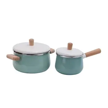 Kitchen Non-stick Pot Enamel Wooden Handle panelas Cooking Tools Food Cookware Storage Boxes for Food Milk Cookware hotpot
Kitchen Non-stick Pot Enamel Wooden Handle panelas Cooking Tools Food Cookware Storage Boxes for Food Milk Cookware hotpot