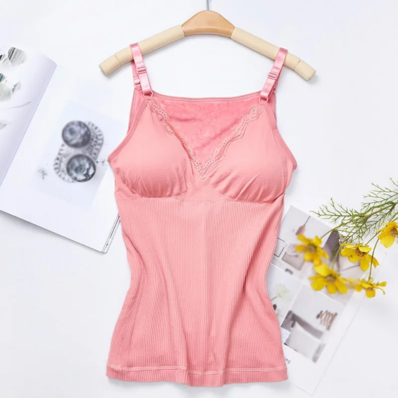 Women Sexy Lace Thermal Underwear Tops Women Camisoles Slim Bottoming Tank Tops Winter Plush Warm Tops
Women Sexy Lace Thermal Underwear Tops Women Camisoles Slim Bottoming Tank Tops Winter Plush Warm Tops