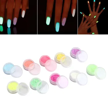 10PC/set Nail art Fluorescerende Powder Nail Decoration for Glow in Dark Kit Pigment Nail Art Luminous Nail Powder Nail Glitter
10PC/set Nail art Fluorescerende Powder Nail Decoration for Glow in Dark Kit Pigment Nail Art Luminous Nail Powder Nail Glitter