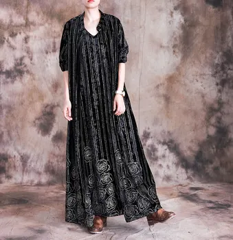 Women's Spring Autumn 2020 Printed Stripe Vintage Two Pieces Long Trench Coats + V-neck Tank Dresses Mother's Clothing
Women's Spring Autumn 2020 Printed Stripe Vintage Two Pieces Long Trench Coats + V-neck Tank Dresses Mother's Clothing