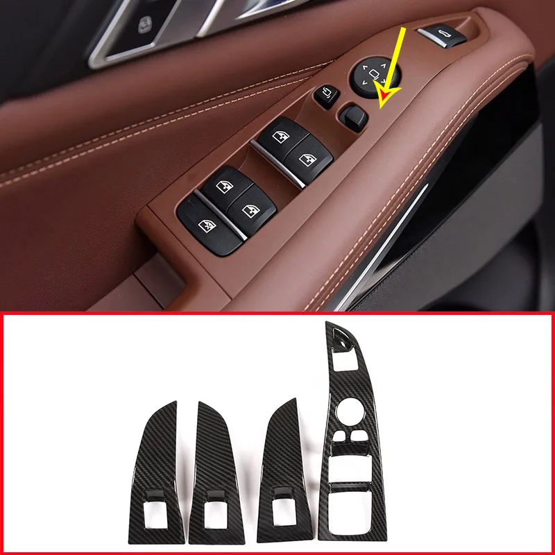 Carbon Fiber Style ABS Chrome Car Window Lift Button Frame Trim For BMW X5 G05 X7 G07 2019 Left Hand Drive
Carbon Fiber Style ABS Chrome Car Window Lift Button Frame Trim For BMW X5 G05 X7 G07 2019 Left Hand Drive