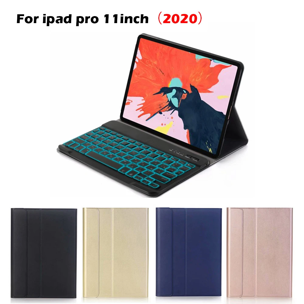 For iPad Pro 11 Inch 2020 Backlit Bluetooth Keyboard with PU Leather Tablet Protective Cover Removable Keyboard Case
For iPad Pro 11 Inch 2020 Backlit Bluetooth Keyboard with PU Leather Tablet Protective Cover Removable Keyboard Case