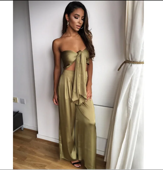 2020 Europe And America WOMEN'S Dress Summer Fashion Sexy Seaside Holiday Wrap-around Bell-bottom Pants Two-Piece Set Pant Suit
2020 Europe And America WOMEN'S Dress Summer Fashion Sexy Seaside Holiday Wrap-around Bell-bottom Pants Two-Piece Set Pant Suit