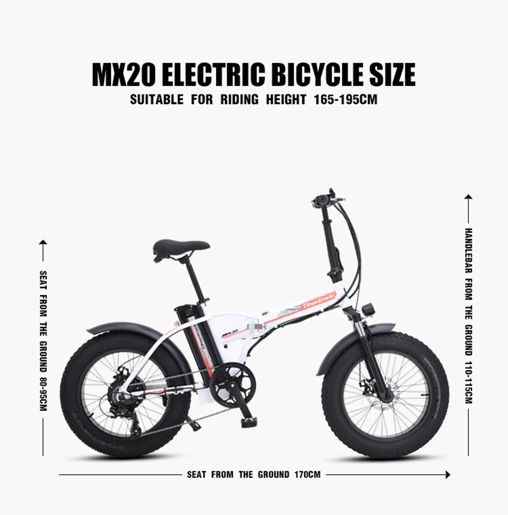 Sale Electric bicycle 20 inch electric snow bicycle e-bike 500W high speed motor e bike foldable portable electric bicycle 20