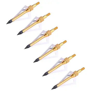 6pcs Arrowhead Tip Point Telflon Surface Treatment Arrow Broadhead Bow Head For Shooting Hunting 3 Blades Training Arrow Be O3D1
6pcs Arrowhead Tip Point Telflon Surface Treatment Arrow Broadhead Bow Head For Shooting Hunting 3 Blades Training Arrow Be O3D1