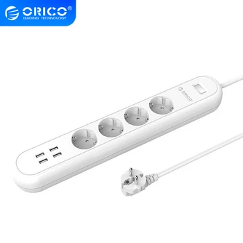ORICO Smart EU Power Strip 4 AC Output Extension Socket Power Strip With 4 USB Charging Ports 5V2.4A*5 20W Max
ORICO Smart EU Power Strip 4 AC Output Extension Socket Power Strip With 4 USB Charging Ports 5V2.4A*5 20W Max