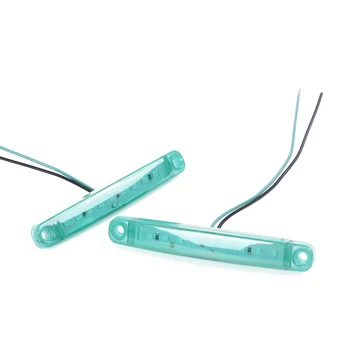 For Car Side Marker Lights Truck Trailer 12-24V 10*1.5cm 6pcs 9 LED Green 
For Car Side Marker Lights Truck Trailer 12-24V 10*1.5cm 6pcs 9 LED Green
